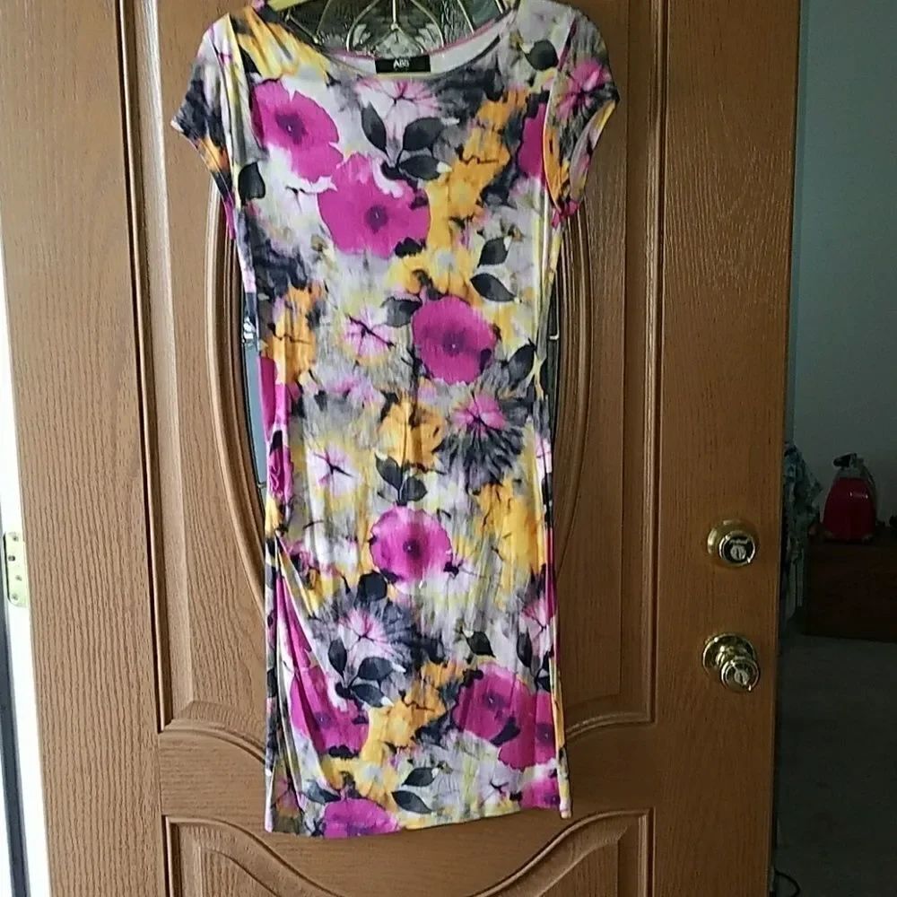 ABS Allen Schwartz floral print dress Sz S